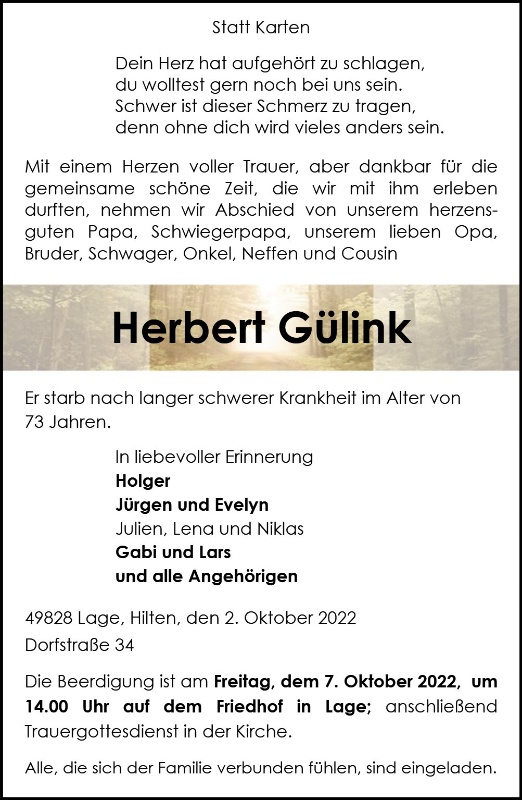 Erinnerungsbild für Herbert Gülink